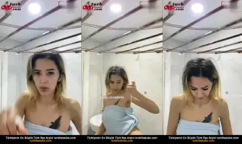 Gamze Simal'ın çamaşırhanede göğüslerini yıkamasına rağmen çıplaklığı ortaya çıkıyor